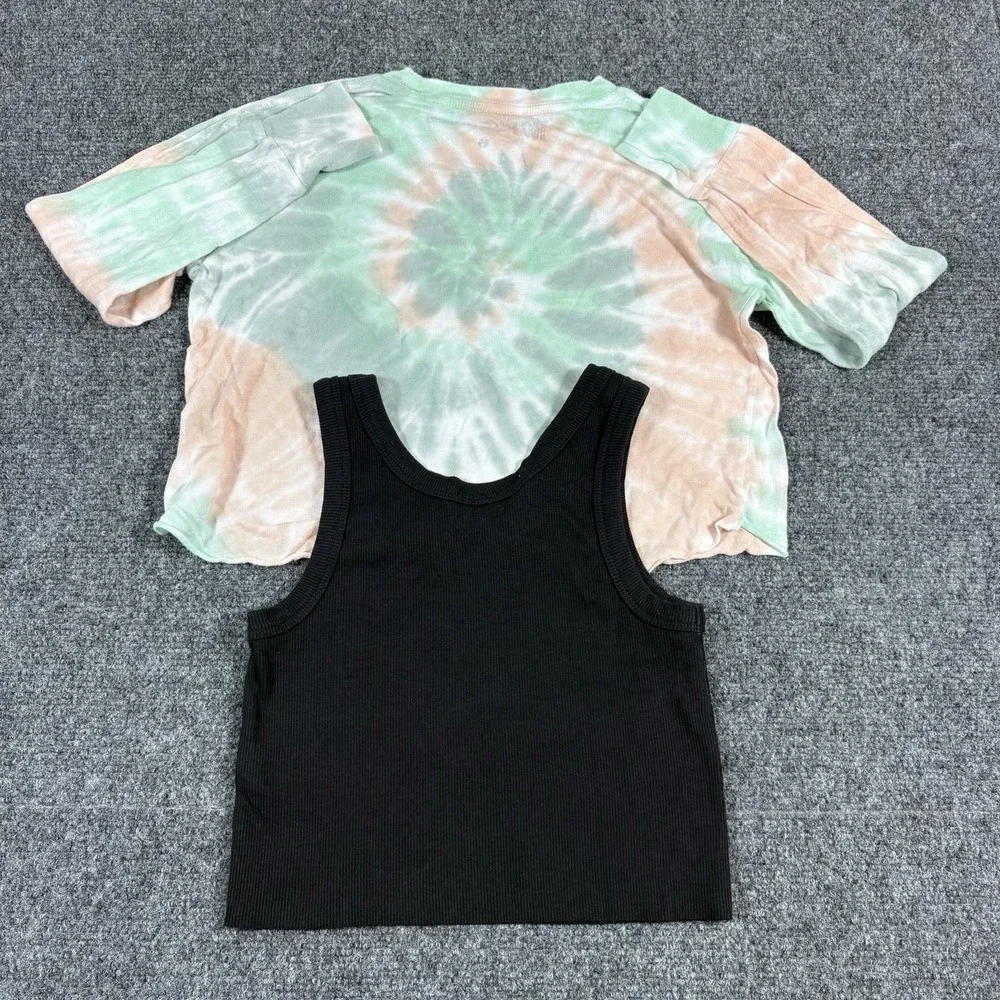 Lot Of Two ROWDY SPROUT Nirvana Tank‎ Top Size 8 And Beatles Oversized Crop Sz 6